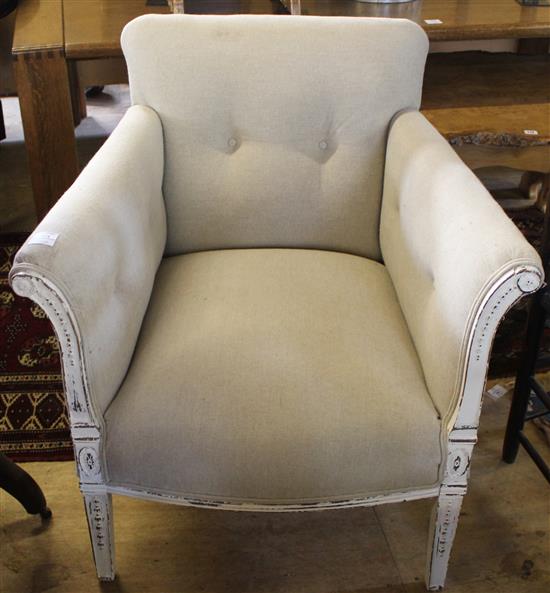 Painted frame armchair